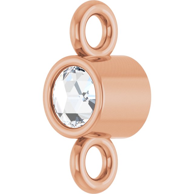 .02 CT Rose Cut Natural Diamond Link