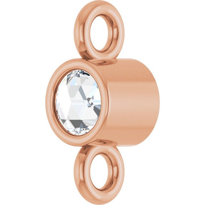 .02 CT Rose Cut Natural Diamond Link