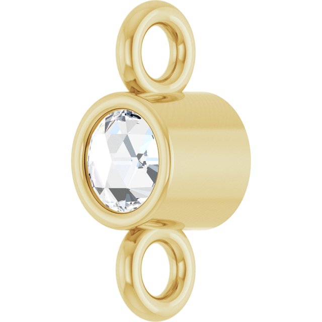 .02 CT Rose Cut Natural Diamond Link