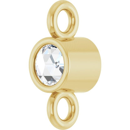 .02 CT Rose Cut Natural Diamond Link