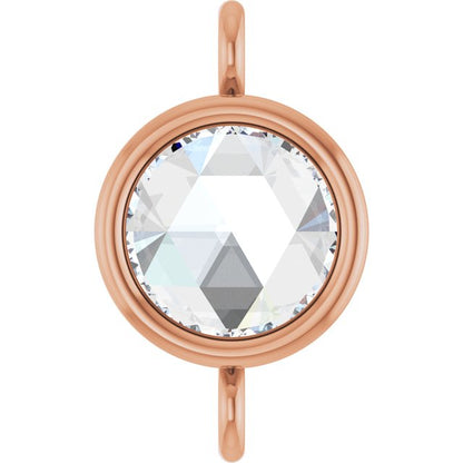 1/4 CT Rose-Cut Natural Diamond Link