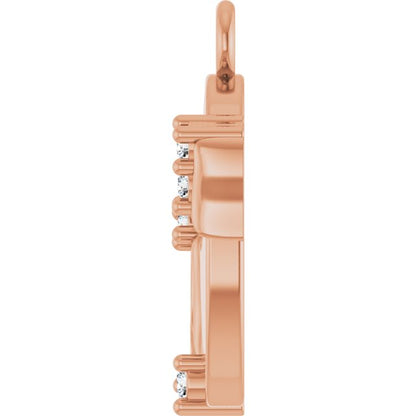 .025 CTW Lab-Grown Diamond Engravable Dangle