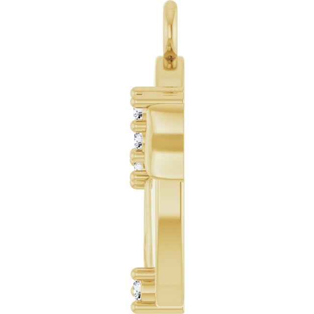 .025 CTW Natural Diamond Engravable Dangle