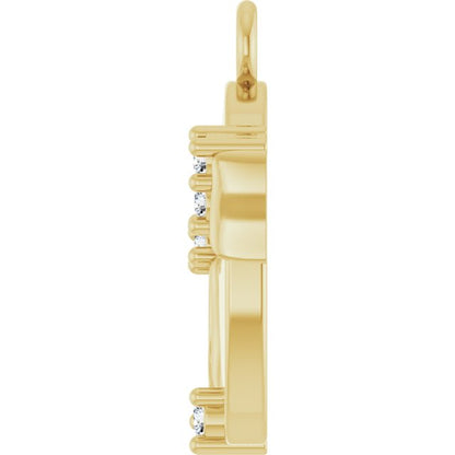 .025 CTW Lab-Grown Diamond Engravable Dangle