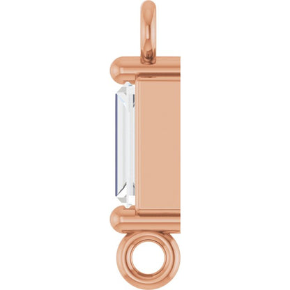 1/10 CT Natural Diamond 2-Prong Link