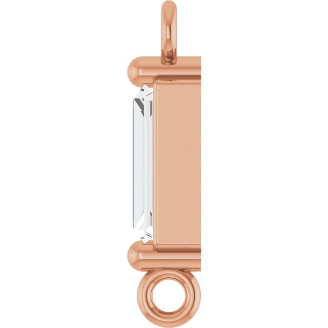 1/6 CT Natural Diamond 2-Prong Link, 2.3 mm x 10.4 mm, Round 4-Prong