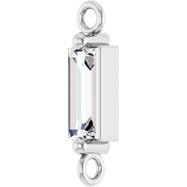 1/6 CT Natural Diamond 2-Prong Link, 2.3 mm x 10.4 mm, Round 4-Prong