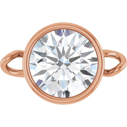 3/4 CT Lab-Grown Diamond Bezel-Set Link, 7.25 mm x 11.1 mm