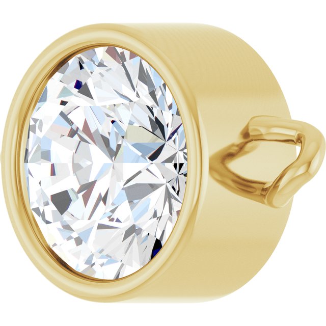 3/4 CT Lab-Grown Diamond Bezel-Set Link, 7.25 mm x 11.1 mm