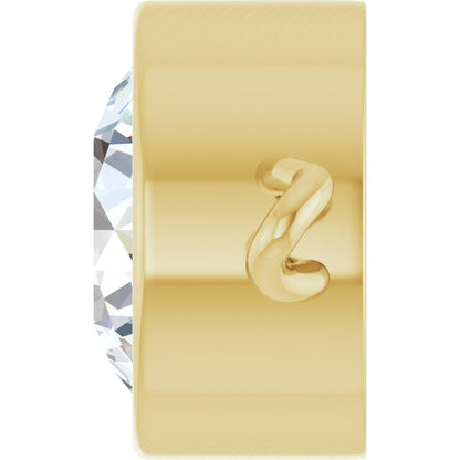 3/4 CT Lab-Grown Diamond Bezel-Set Link, 7.25 mm x 11.1 mm