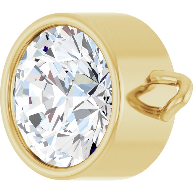 3/4 CT Lab-Grown Diamond Bezel-Set Link, 7.25 mm x 11.1 mm