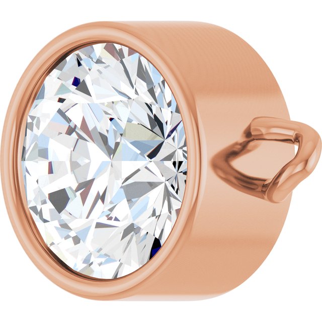 3/4 CT Lab-Grown Diamond Bezel-Set Link, 7.25 mm x 11.1 mm