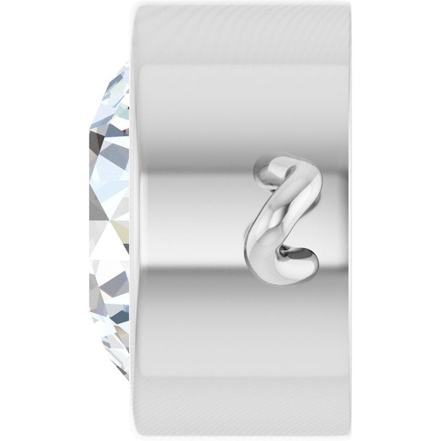 3/4 CT Lab-Grown Diamond Bezel-Set Link, 7.25 mm x 11.1 mm