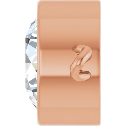 3/4 CT Lab-Grown Diamond Bezel-Set Link, 7.25 mm x 11.1 mm