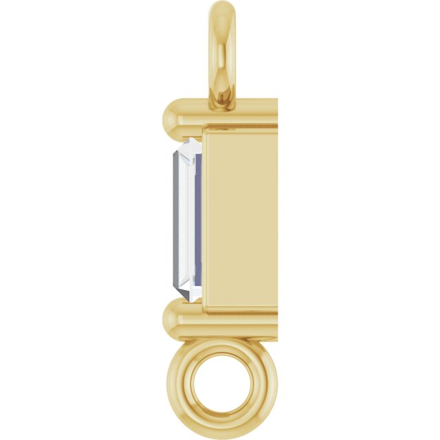 .06 CT Natural Diamond 2-Prong Link