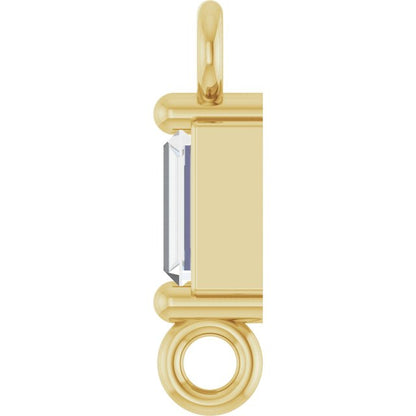.06 CT Natural Diamond 2-Prong Link