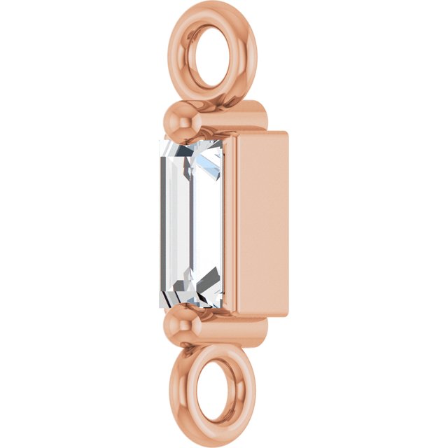 .06 CT Natural Diamond 2-Prong Link