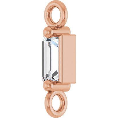 .06 CT Natural Diamond 2-Prong Link