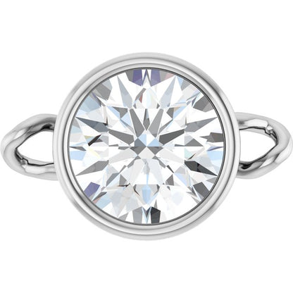 5/8 CT Lab-Grown Diamond Bezel-Set Link, 6.75 mm x 10.4 mm