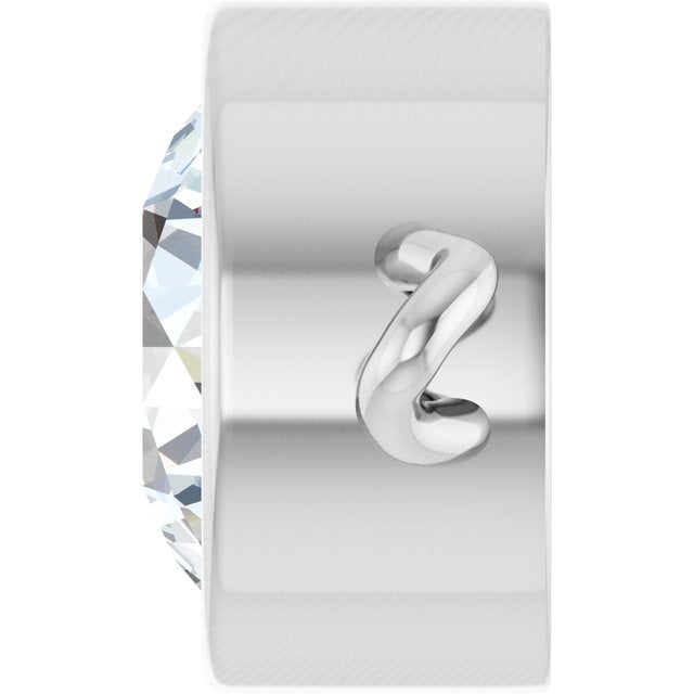 5/8 CT Lab-Grown Diamond Bezel-Set Link, 6.75 mm x 10.4 mm