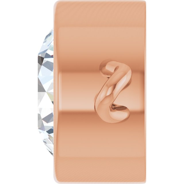 5/8 CT Lab-Grown Diamond Bezel-Set Link, 6.75 mm x 10.4 mm