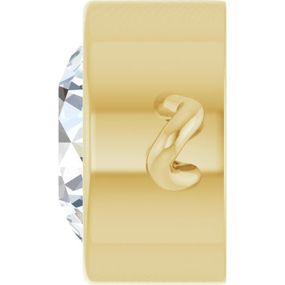 5/8 CT Lab-Grown Diamond Bezel-Set Link, 6.75 mm x 10.4 mm