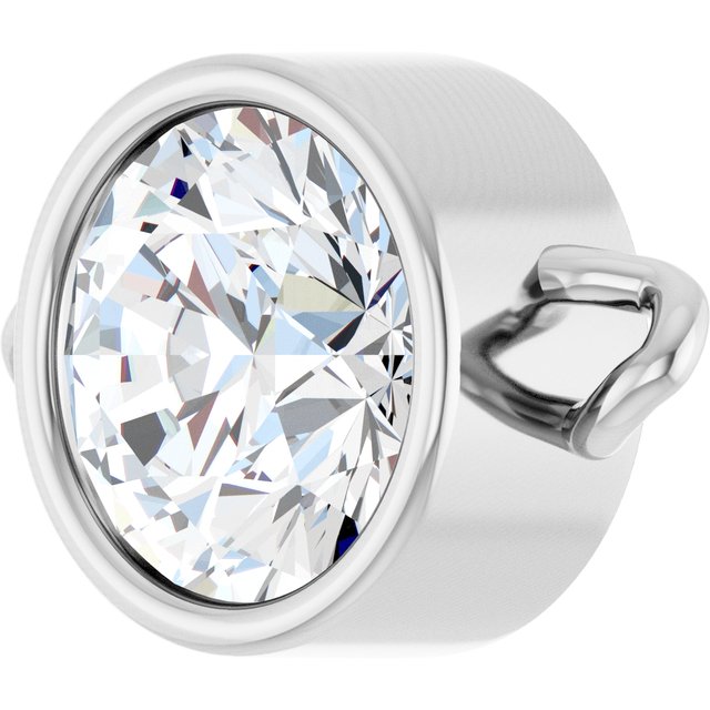 5/8 CT Lab-Grown Diamond Bezel-Set Link, 6.75 mm x 10.4 mm