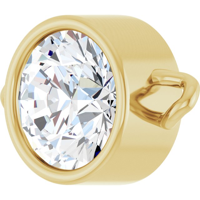 5/8 CT Lab-Grown Diamond Bezel-Set Link, 6.75 mm x 10.4 mm