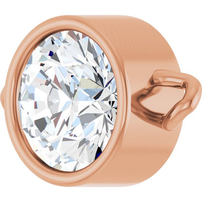 5/8 CT Lab-Grown Diamond Bezel-Set Link, 6.75 mm x 10.4 mm
