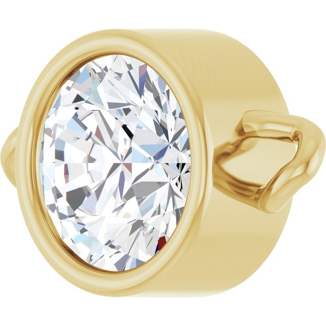 5/8 CT Lab-Grown Diamond Bezel-Set Link, 6.75 mm x 10.4 mm