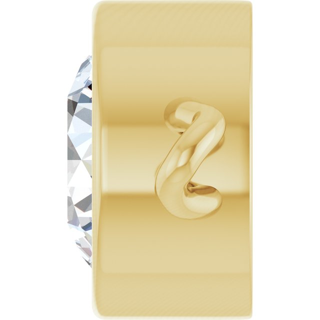 5/8 CT Lab-Grown Diamond Bezel-Set Link, 6.75 mm x 10.4 mm