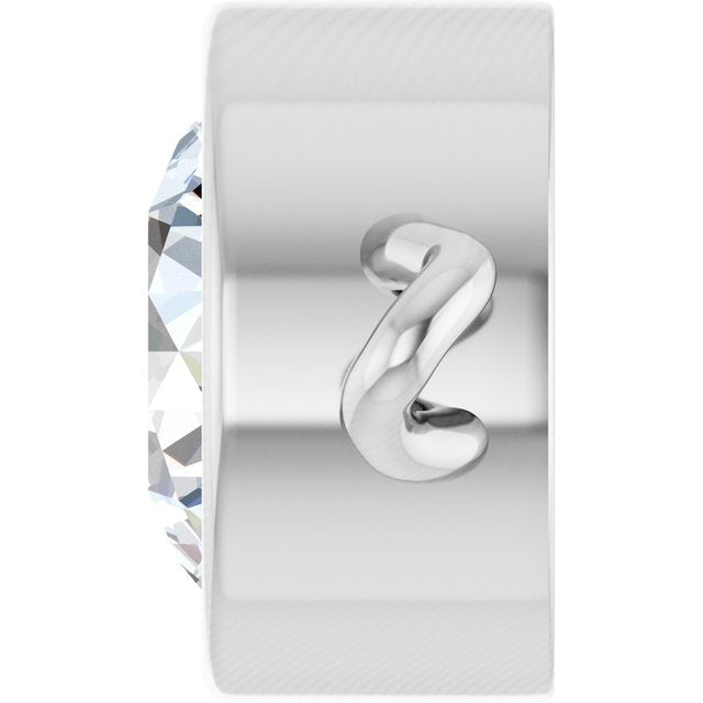 5/8 CT Natural Diamond Bezel-Set Link, 6.2 mm x 9.9 mm