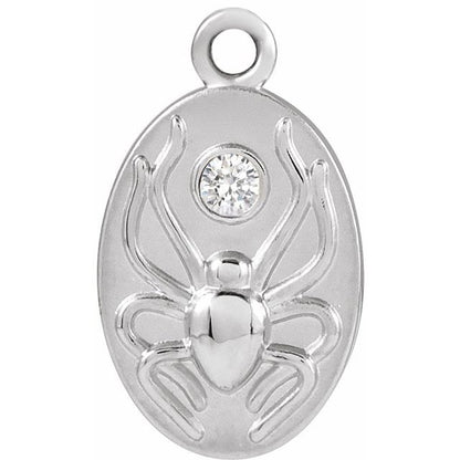 .015 CT Natural Diamond Spider Dangle
