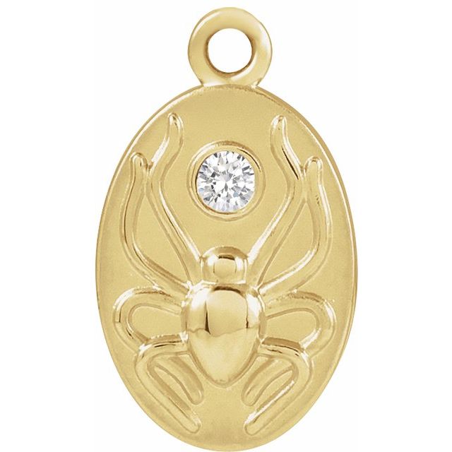 .015 CT Natural Diamond Spider Dangle