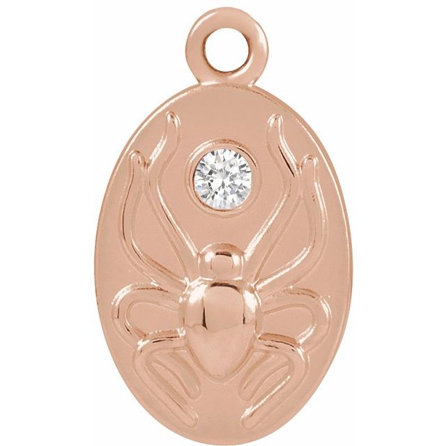 .015 CT Natural Diamond Spider Dangle