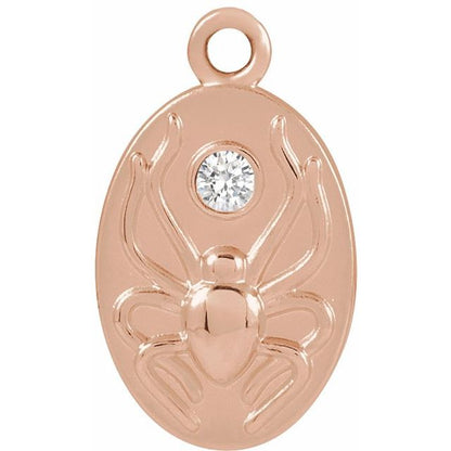 .015 CT Natural Diamond Spider Dangle