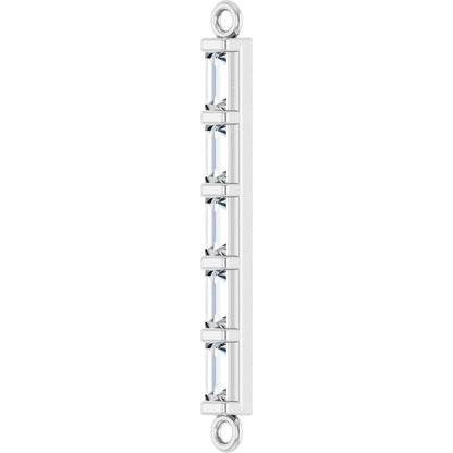 1/6 CTW Natural Diamond Bar Link