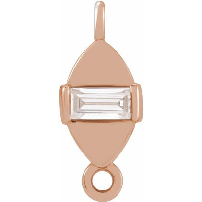 .05 CT Natural Diamond Link, 4.1 mm x 9.9 mm