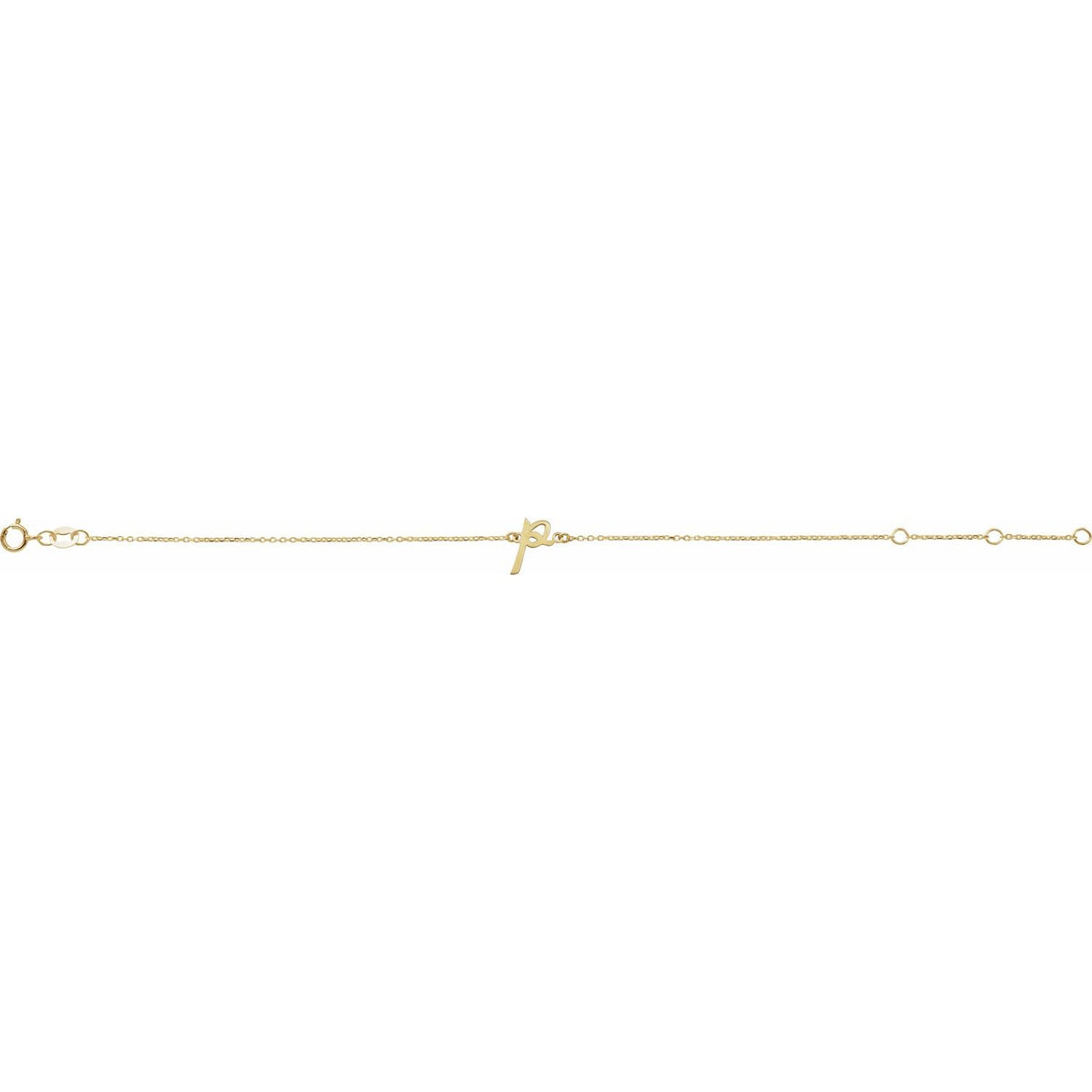 Initial 6 1/2-7 1/2" Bracelet