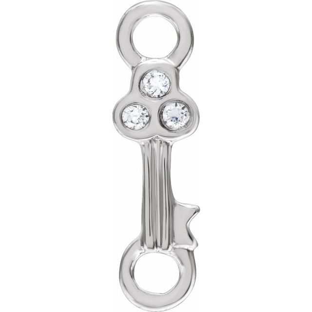 Petite Pavé® .015 CTW Natural Diamond Key Link