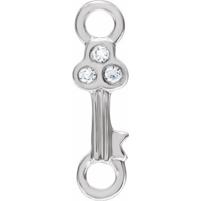 Petite Pavé® .015 CTW Natural Diamond Key Link