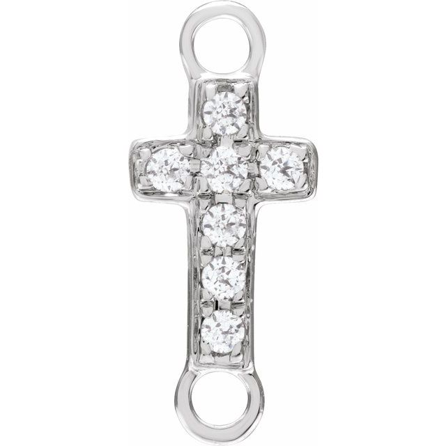 Petite Pavé® .04 CTW Lab-Grown Diamond Cross Link