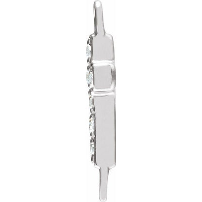 Petite Pavé® .04 CTW Lab-Grown Diamond Cross Link