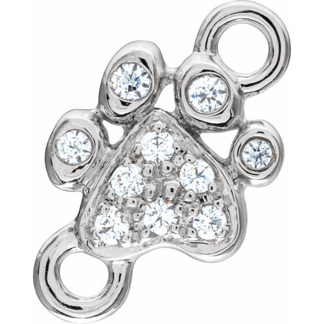 Petite Pavé® .05 CTW Natural Diamond Paw Link
