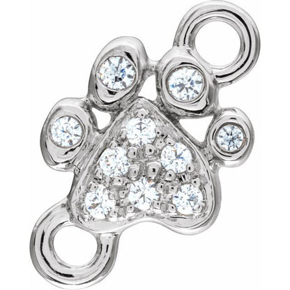 Petite Pavé® .05 CTW Natural Diamond Paw Link
