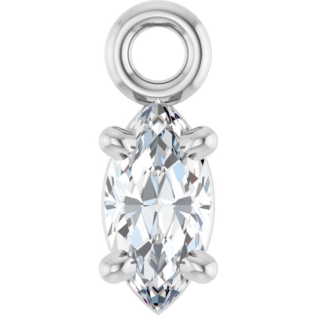 .07 CT Natural Diamond 4-Prong Dangle