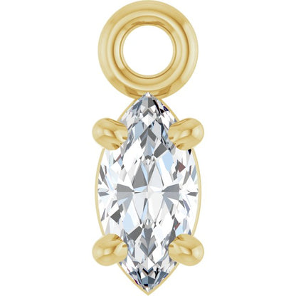 .07 CT Natural Diamond 4-Prong Dangle