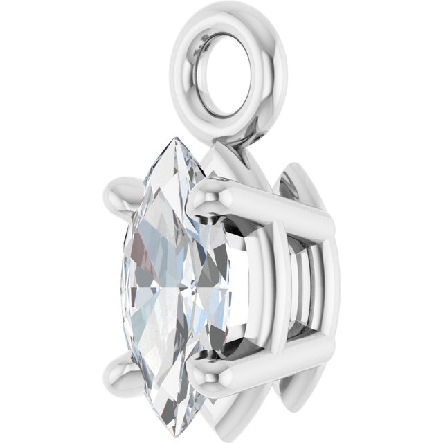 .07 CT Natural Diamond 4-Prong Dangle