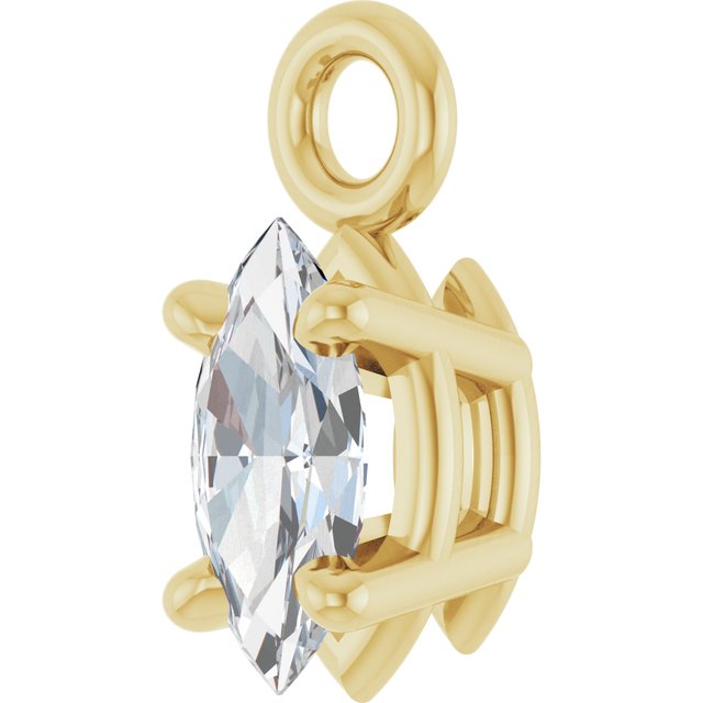 .07 CTW Lab-Grown Diamond 4-Prong Dangle
