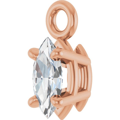 .07 CTW Lab-Grown Diamond 4-Prong Dangle